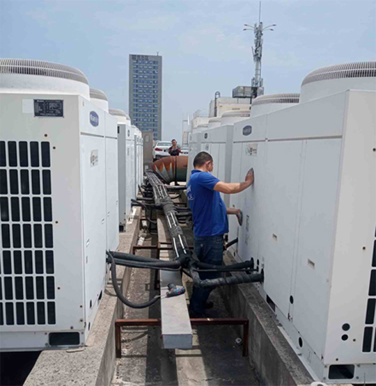 玛多中央空调制热和不制冷系统维修方法